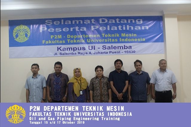 Oil and Gas Piping Engineering Training, Tgl. 15 s/d 17 Oktober 2019