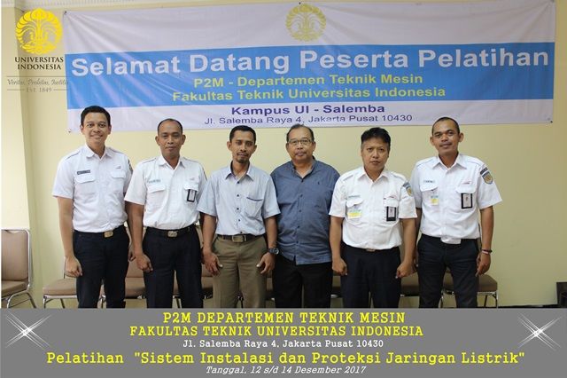 Sistem Instalasi dan Proteksi Jaringan Listrik, Tanggal, 12 s/d 14 Desember 2017